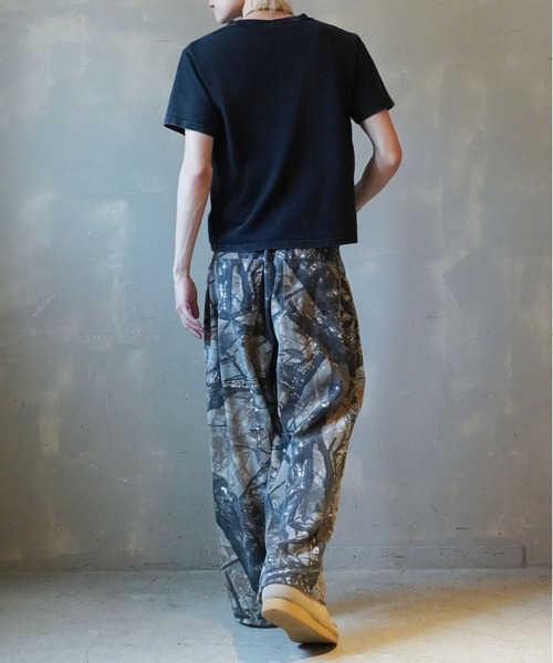 West Tour Street カモフラ柄3ストライプセットアップ XL カモフラ柄ミリタリーワイドパンツ/リアルツリー柄/迷彩