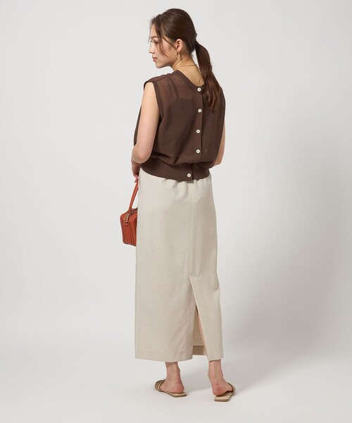 【green label relaxing 】セットアップ スカートオフィス L green label relaxing スカート 「size SHORTあり」スラブ