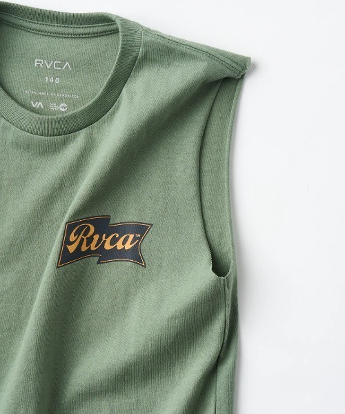 RVCA（ルーカ）の「RVCA キッズ ONSHORE TT タンクトップ 【2025年夏モデル】/ルーカキッズバックプリントマッスルタンクトップ（タンクトップ・キッズ・ブラック/オフホワイト/グリーン系その他/ピンク系その他・130/140/150/160）」の7枚目の写真