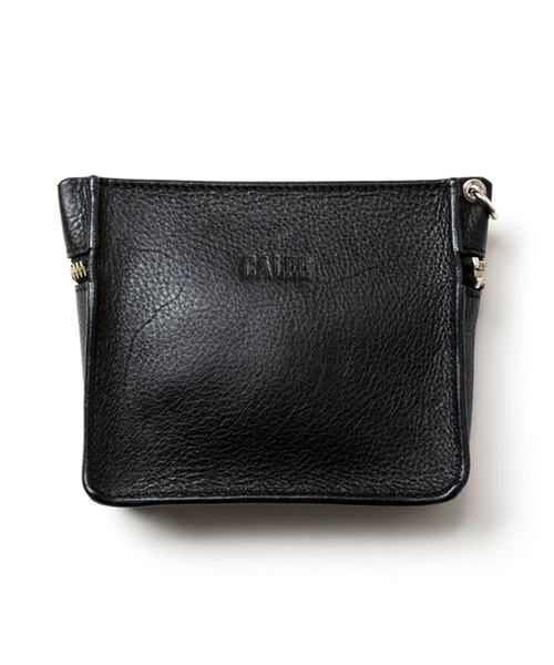CALEE/キャリー STUDS LEATHER ZIP POUCH ジップポーチ（ポーチ