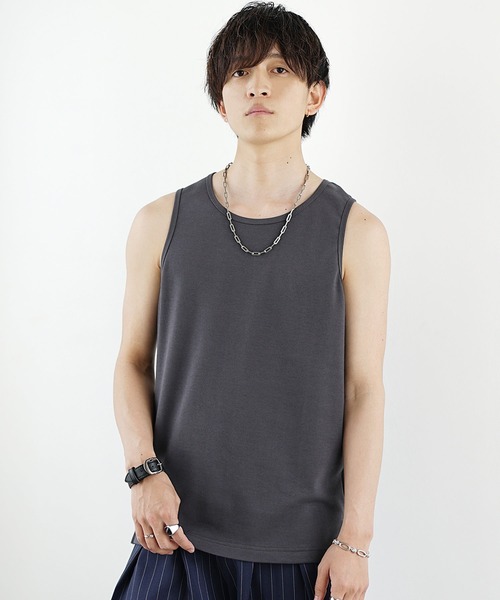 MinoriTY(マイノリティ)の「【MinoriTY】プレミアムコットンインナー専用タンクトップ メンズ フラットレギュラー(タンクトップ・メンズ・ブラック/ホワイト・S/M/L)」の1枚目の写真