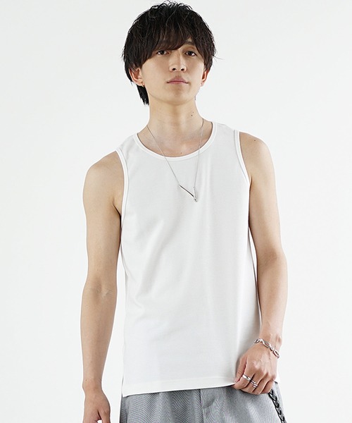 MinoriTY(マイノリティ)の「【MinoriTY】プレミアムコットンインナー専用タンクトップ メンズ フラットレギュラー(タンクトップ・メンズ・ブラック/ホワイト・S/M/L)」の3枚目の写真