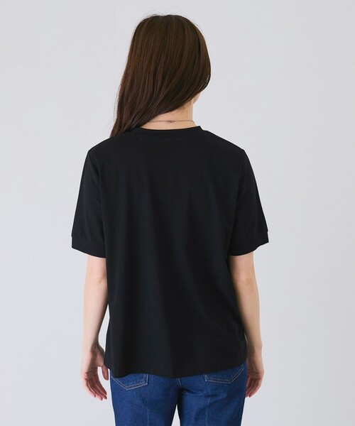 Jayro（ジャイロ）の「ロゴ丸首プルオーバー（Tシャツ/カットソー・レディース・ホワイト系その他/ブラック/チャコールグレー・M）」の6枚目の写真