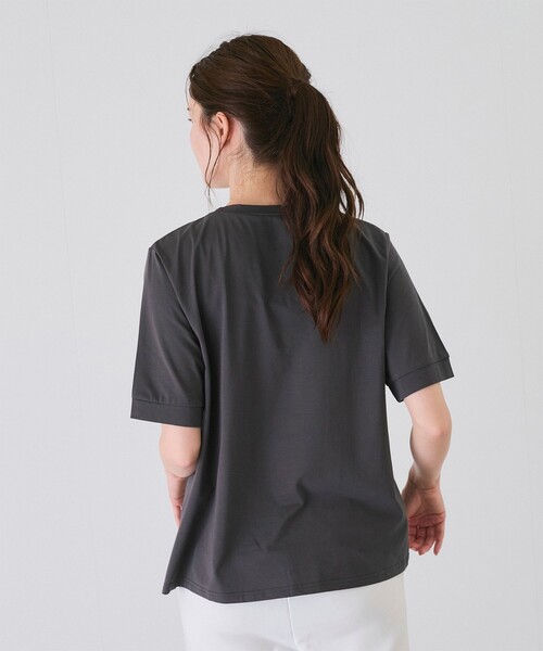 Jayro（ジャイロ）の「ロゴ丸首プルオーバー（Tシャツ/カットソー・レディース・ホワイト系その他/ブラック/チャコールグレー・M）」の13枚目の写真