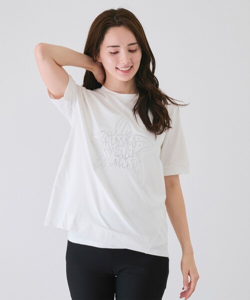 Jayro（ジャイロ）の「ロゴ丸首プルオーバー（Tシャツ/カットソー・レディース・ホワイト系その他/ブラック/チャコールグレー・M）」の17枚目の写真