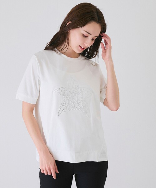 Jayro（ジャイロ）の「ロゴ丸首プルオーバー（Tシャツ/カットソー・レディース・ホワイト系その他/ブラック/チャコールグレー・M）」の18枚目の写真