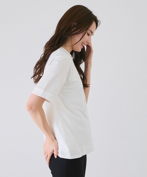Jayro（ジャイロ）の「ロゴ丸首プルオーバー（Tシャツ/カットソー・レディース・ホワイト系その他/ブラック/チャコールグレー・M）」の19枚目の写真