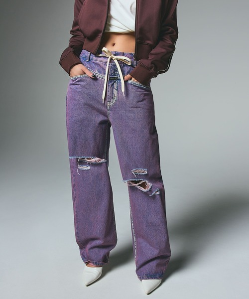 DRAWSTRING DENIM PANTS（デニムパンツ）｜X-girl（エックス
