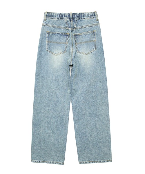 X-girl（エックスガール）の「DRAWSTRING DENIM PANTS（デニムパンツ・レディース・ブラック/ピンク/ライトインディゴブルー・S/M）」の19枚目の写真