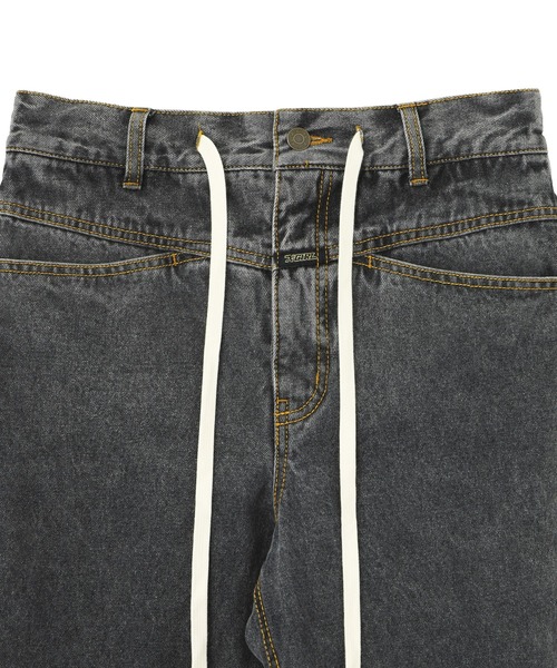 X-girl（エックスガール）の「DRAWSTRING DENIM PANTS（デニムパンツ・レディース・ブラック/ピンク/ライトインディゴブルー・S/M）」の17枚目の写真