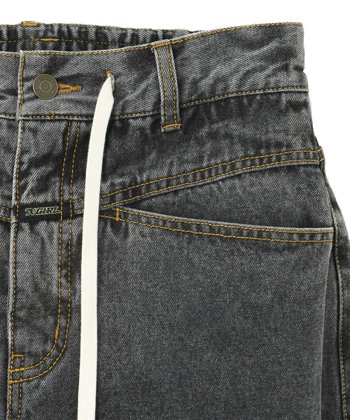 X-girl（エックスガール）の「DRAWSTRING DENIM PANTS（デニムパンツ・レディース・ブラック/ピンク/ライトインディゴブルー・S/M）」の16枚目の写真