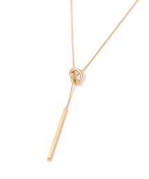 ステンレスY字ノットロングネックレス