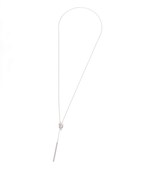 BAYFLOW（ベイフロー）の「ステンレスY字ノットロングネックレス（ネックレス・レディース・イエロー/ライトグレー・FREE）」の3枚目の写真