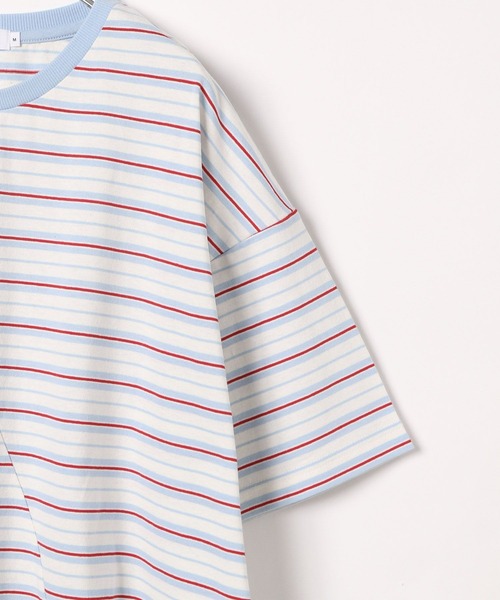 LEPSIM（レプシィム）の「クレイジーマルチボーダーT　418501（Tシャツ/カットソー・レディース・ブルー/イエロー/ピンク・FREE）」の6枚目の写真