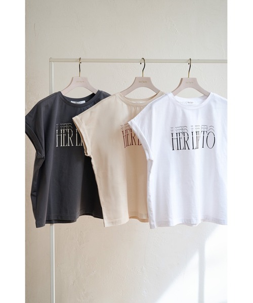 Essential French Sleeve Tee（Tシャツ/カットソー）｜Her lip