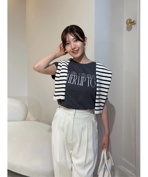 Essential French Sleeve Tee（Tシャツ/カットソー）｜Her lip