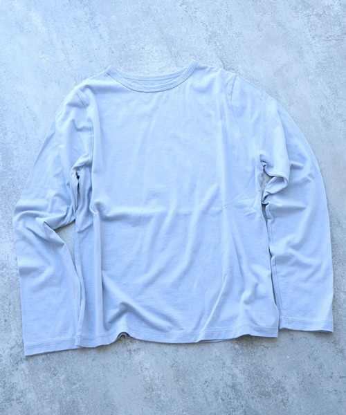 bulle de savon(ビュルデサボン)の「△コットン/ウール basic Tシャツ(Tシャツ/カットソー・レディース・キナリ/ブルーグレー/ブラック・FREE)」の3枚目の写真