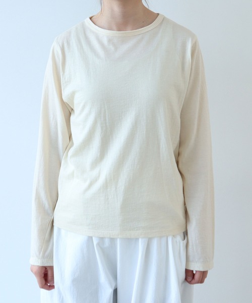 bulle de savon(ビュルデサボン)の「△コットン/ウール basic Tシャツ(Tシャツ/カットソー・レディース・キナリ/ブルーグレー/ブラック・FREE)」の7枚目の写真