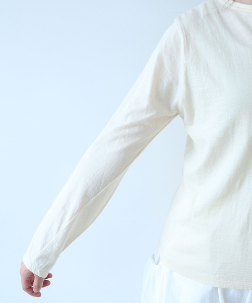 bulle de savon(ビュルデサボン)の「△コットン/ウール basic Tシャツ(Tシャツ/カットソー・レディース・キナリ/ブルーグレー/ブラック・FREE)」の11枚目の写真