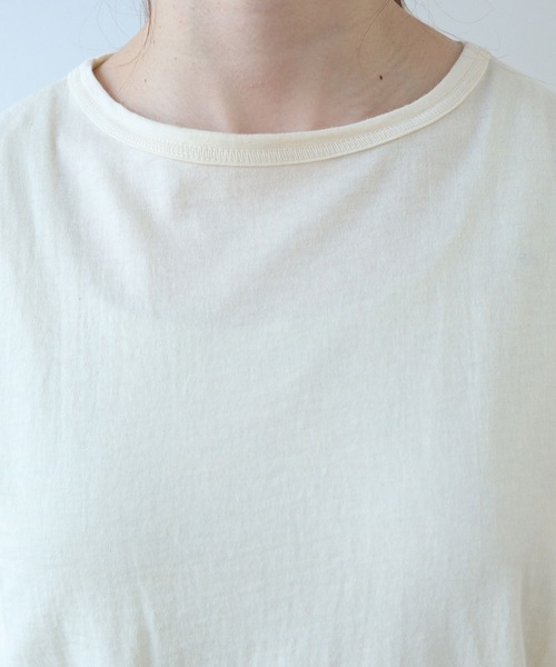 bulle de savon(ビュルデサボン)の「△コットン/ウール basic Tシャツ(Tシャツ/カットソー・レディース・キナリ/ブルーグレー/ブラック・FREE)」の12枚目の写真