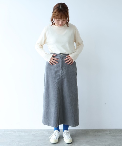 bulle de savon(ビュルデサボン)の「△コットン/ウール basic Tシャツ(Tシャツ/カットソー・レディース・キナリ/ブルーグレー/ブラック・FREE)」の19枚目の写真