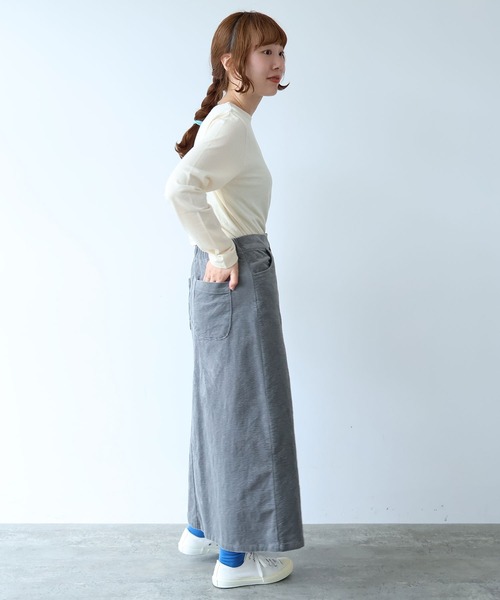 bulle de savon(ビュルデサボン)の「△コットン/ウール basic Tシャツ(Tシャツ/カットソー・レディース・キナリ/ブルーグレー/ブラック・FREE)」の21枚目の写真