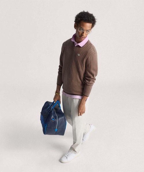 adidas（アディダス）の「オリジナルスゴルフ Vネック セーター【adidas Golf/アディダスゴルフ】（ニット/セーター・メンズ・グリーン/ブラウン/コバルトブルー・LARGE/MEDIUM/X-LARGE/SMALL/XX-LARGE）」の18枚目の写真