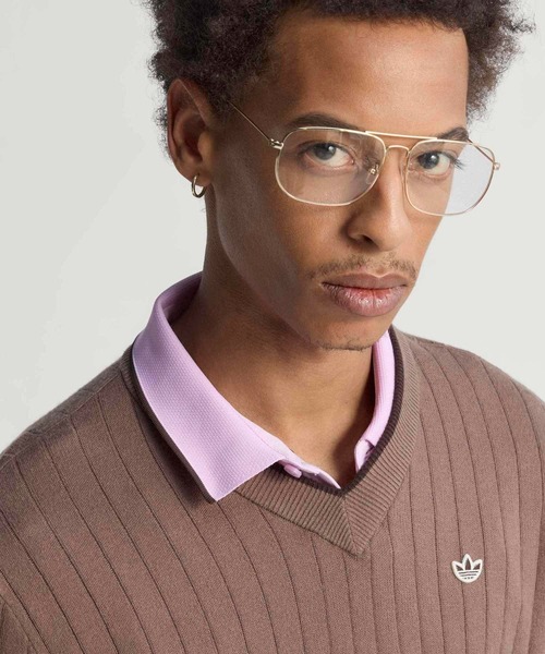 adidas（アディダス）の「オリジナルスゴルフ Vネック セーター【adidas Golf/アディダスゴルフ】（ニット/セーター・メンズ・グリーン/ブラウン/コバルトブルー・LARGE/MEDIUM/X-LARGE/SMALL/XX-LARGE）」の13枚目の写真