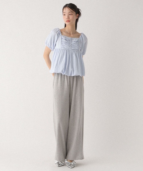 Heather(ヘザー)の「フロントホックバルーンブラウス(半袖) 497925(シャツ/ブラウス・レディース・オフホワイト/ブラック/ライトブルー・FREE)」の22枚目の写真