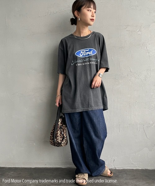 GOOD ROCK SPEED（グッドロックスピード）の「[GOOD ROCK SPEED/グッドロックスピード] FORD ロゴプリントTシャツ (Thunderbird)（Tシャツ/カットソー・レディース・チャコールグレー・F）」の3枚目の写真