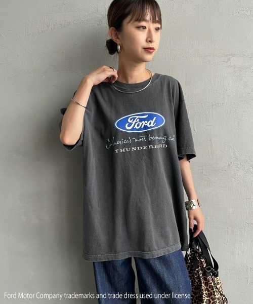 GOOD ROCK SPEED（グッドロックスピード）の「[GOOD ROCK SPEED/グッドロックスピード] FORD ロゴプリントTシャツ (Thunderbird)（Tシャツ/カットソー・レディース・チャコールグレー・F）」の11枚目の写真