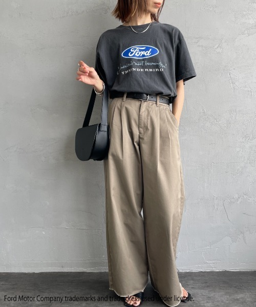 GOOD ROCK SPEED（グッドロックスピード）の「[GOOD ROCK SPEED/グッドロックスピード] FORD ロゴプリントTシャツ (Thunderbird)（Tシャツ/カットソー・レディース・チャコールグレー・F）」の4枚目の写真