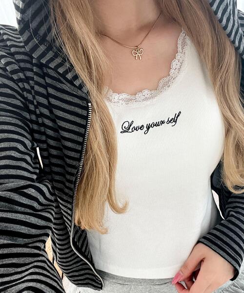 WEGO（ウィゴー）の「WEGO/カップインレースタンク（タンクトップ・レディース・ピンク/ホワイト・FREE）」の15枚目の写真