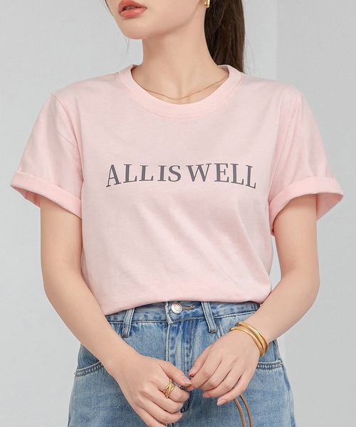 DAY CLOSET（デイ クローゼット）の「レディース ワンマイルウェアや部屋着にも。半袖英字ロゴプリントTシャツ（Tシャツ/カットソー・レディース・ホワイト/ピンク/ホワイト×シルバー/ブラック/アイボリー/チャコールグレー・M/L）」の6枚目の写真