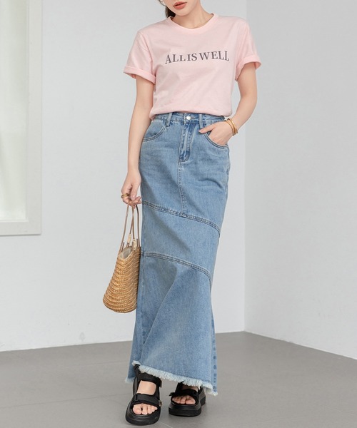 DAY CLOSET（デイ クローゼット）の「レディース ワンマイルウェアや部屋着にも。半袖英字ロゴプリントTシャツ（Tシャツ/カットソー・レディース・ホワイト/ピンク/ホワイト×シルバー/ブラック/アイボリー/チャコールグレー・M/L）」の17枚目の写真