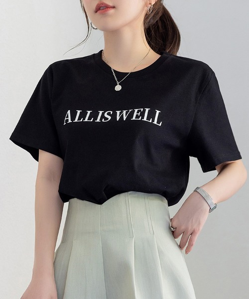 DAY CLOSET（デイ クローゼット）の「レディース ワンマイルウェアや部屋着にも。半袖英字ロゴプリントTシャツ（Tシャツ/カットソー・レディース・ホワイト/ピンク/ホワイト×シルバー/ブラック/アイボリー/チャコールグレー・M/L）」の8枚目の写真