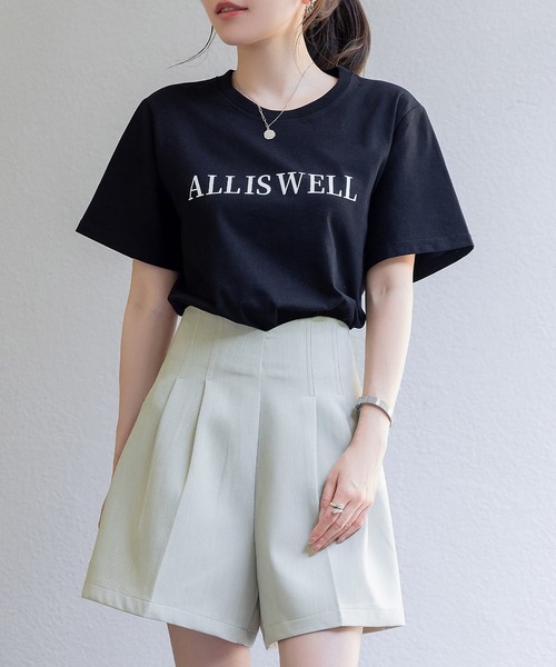 DAY CLOSET（デイ クローゼット）の「レディース ワンマイルウェアや部屋着にも。半袖英字ロゴプリントTシャツ（Tシャツ/カットソー・レディース・ホワイト/ピンク/ホワイト×シルバー/ブラック/アイボリー/チャコールグレー・M/L）」の10枚目の写真