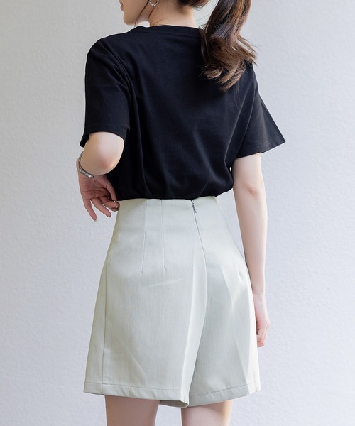 DAY CLOSET（デイ クローゼット）の「レディース ワンマイルウェアや部屋着にも。半袖英字ロゴプリントTシャツ（Tシャツ/カットソー・レディース・ホワイト/ピンク/ホワイト×シルバー/ブラック/アイボリー/チャコールグレー・M/L）」の11枚目の写真