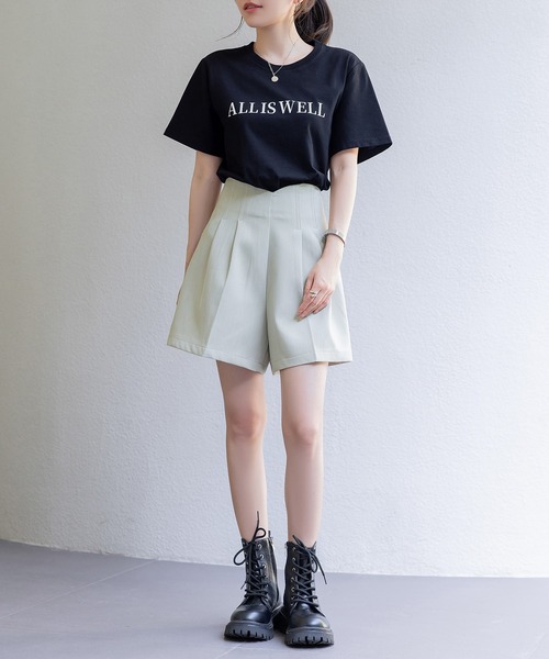 DAY CLOSET（デイ クローゼット）の「レディース ワンマイルウェアや部屋着にも。半袖英字ロゴプリントTシャツ（Tシャツ/カットソー・レディース・ホワイト/ピンク/ホワイト×シルバー/ブラック/アイボリー/チャコールグレー・M/L）」の12枚目の写真