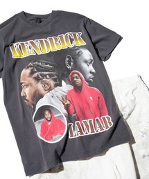 THRIFTY LOOK / スリフティールック THRIFTY "KENDRICK LAMAR" TEE ケンドリック・ラマー ユーズド加工 HIPHOP ヒップホップTシャツ