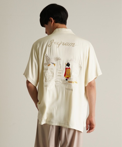 TAION（タイオン）の「【TAION】 REVERSIBLE SKA ALOHA SHIRT ノンダウン ジャパンスペシャル リバーシブル スカシャツ-ハーフスリーブ（シャツ/ブラウス・メンズ・ホワイト系1/ネイビー系/ピンク系・2/3/4）」の4枚目の写真