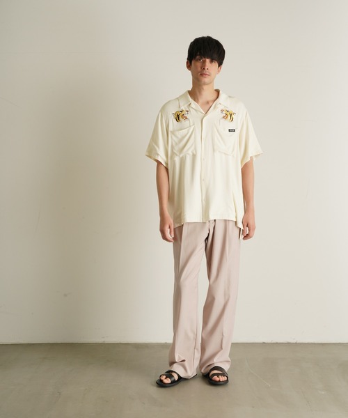 TAION（タイオン）の「【TAION】 REVERSIBLE SKA ALOHA SHIRT ノンダウン ジャパンスペシャル リバーシブル スカシャツ-ハーフスリーブ（シャツ/ブラウス・メンズ・ホワイト系1/ネイビー系/ピンク系・2/3/4）」の6枚目の写真