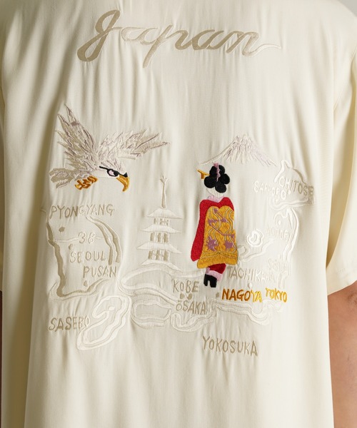 TAION（タイオン）の「【TAION】 REVERSIBLE SKA ALOHA SHIRT ノンダウン ジャパンスペシャル リバーシブル スカシャツ-ハーフスリーブ（シャツ/ブラウス・メンズ・ホワイト系1/ネイビー系/ピンク系・2/3/4）」の12枚目の写真