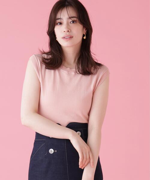 PINKY&DIANNE(ピンキーアンドダイアン)の「◆【UVカット】ライトニットタンクトップ(ニット/セーター・レディース・ブラック/ブルー/ピンク・38)」の3枚目の写真