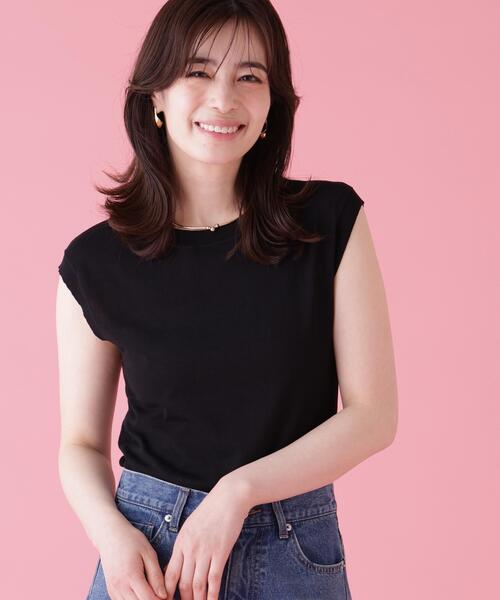 PINKY&DIANNE(ピンキーアンドダイアン)の「◆【UVカット】ライトニットタンクトップ(ニット/セーター・レディース・ブラック/ブルー/ピンク・38)」の1枚目の写真