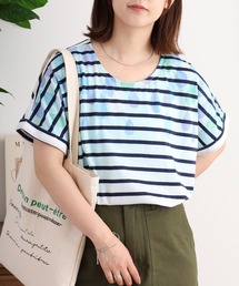 myke 水彩しずくプリントタックTシャツ