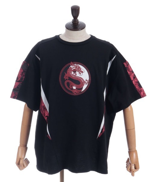 t様 ごせんよう！ セール】龍×陰陽太極プリントTシャツ（Tシャツ/カットソー