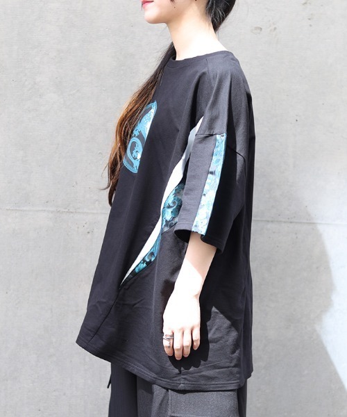セール】龍×陰陽太極プリントTシャツ（Tシャツ/カットソー