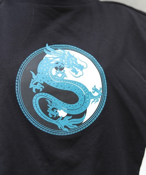 t様 ごせんよう！ セール】龍×陰陽太極プリントTシャツ（Tシャツ/カットソー