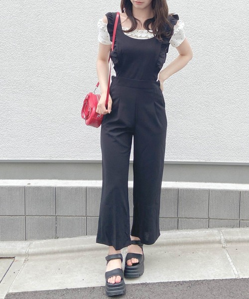frunco(フランコ)の「フリルオールインワン(ワンピース・レディース・ピンク/ブラック・FREE)」の16枚目の写真